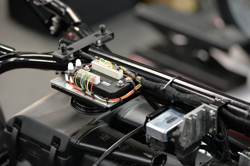 Production of complete Vehicle Electrics, including installation, assembly and Motogadget mo.unit blue